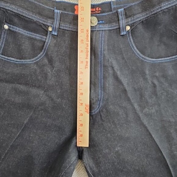 Rich Kids RK Jeans Co Men's Baggy Jeans 40 X 32 Blue Stitch Y2K Normcore - Picture 4 of 16
